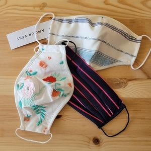 NWT Organic cotton face mask set